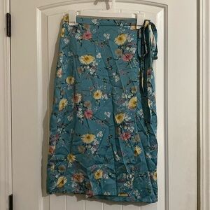 Our Heritage Floral Wrap Midi Skirt